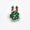 Women Flower Rhinestone Button Cover Floral Exquisite Design Brooch DIY Button Decoration Clothing Decoration 26x17mm