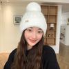 New Autumn and Winter Hat for Women In Winter Rabbit Wool Knitted Hat Outdoor Cold-proof Wool Hat Plus Velvet Windproof and Warm Pull Out Hat