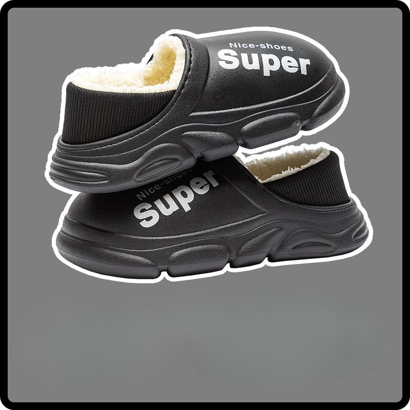 Водонепроницаемые хлопковые тапочки для женщин с толстой подошвой для наружного ношения — фото 8