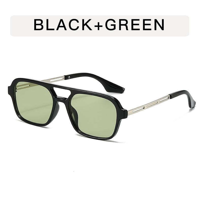 European American Style Men's Sunglasses Square Shape Double Bridge Sun Glasses for Women Vintage Classic Female Glasses