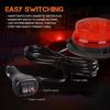 Red LED Strobe Light, 24W IP65 Waterproof LED Strobe Lights for Trucks, 8 Kinds Flash Modes Strong Magnetic Mount 12V-24V Emergency Strobe Lights for