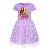 Girls Printed Star Skirt Rainbow Lace Dress 5902