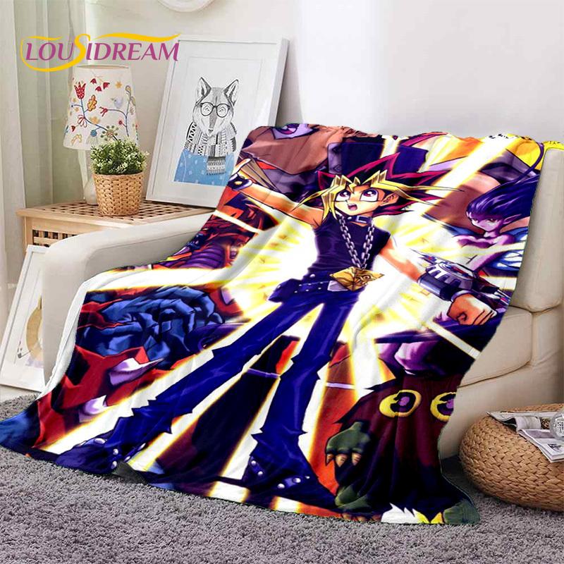 Yu-Gi-Oh Anime MONSTER CARD Cartoon Soft Blankets,Throw Blanket Comfortable Blanket for Picnic Beds Sofa Home Bedroom Kids Gifts