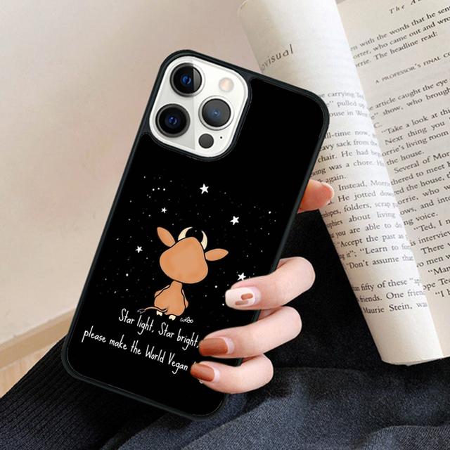 

Go Vegan Food Vegetarians VEGGIE Phone Case Cover for iPhone 17 Air 16 15 14 13 11 12 Pro Max Plus Fundas Coque iPhone 13
