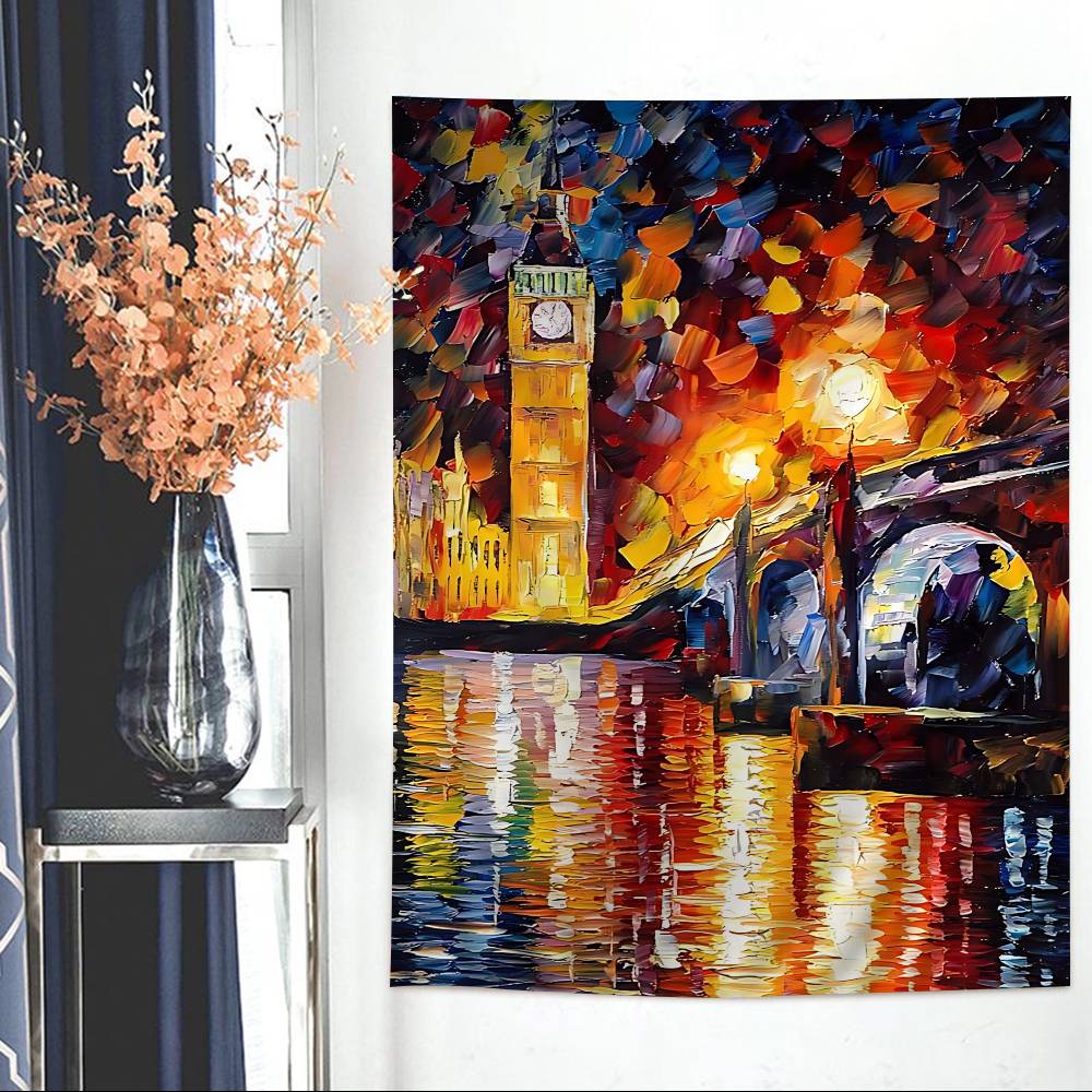 LLeonid Oil AAfremov Painting DIY Wall Tapestry Hanging Tarot Hippie Wall Rugs Dorm Home Decor