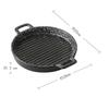Double Ear Horizontal Texture Disc Ceramic Flat Plate Baking Plate Barbecue Plate Steak Plates Molecular Cooking Retro Tableware