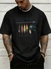 Retro Fishing Rod Bait Lure Catch Ya Later Slogan Graphic Print Unisexs Crew Neck Short Sleeve Tee Casual Daily Soft Basic Wear Top