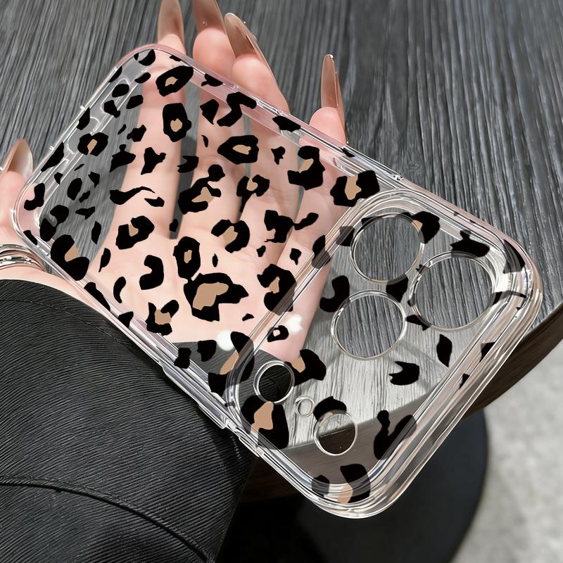 Leopard Print Phone Case For iPhone 17 Pro Max Coque iPhone 16 15 14 13 Pro Max 11 Clear TPU Silicone Soft Cover