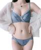 Reyika Sexy Bra and Panty Underwear Night Bra Women's Set, Ultra-Boosting Bra, Cleavage-Enhancing, High-Arm Design, All-Lace Set, Wireless, Soft,