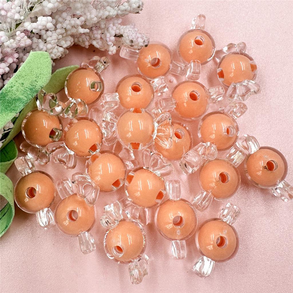 11.5 * 21.3mm Acrylic Beads Hair Rope Bracelet Jewelry Transparent Candy Beads Accessories Loose Beads 20PCS Accessories DIY Accessories