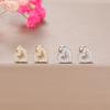 New Full Hollow Heart Ear Bone Pin Screw Super Flash Stud Twin All-Match Daily Studs Rings