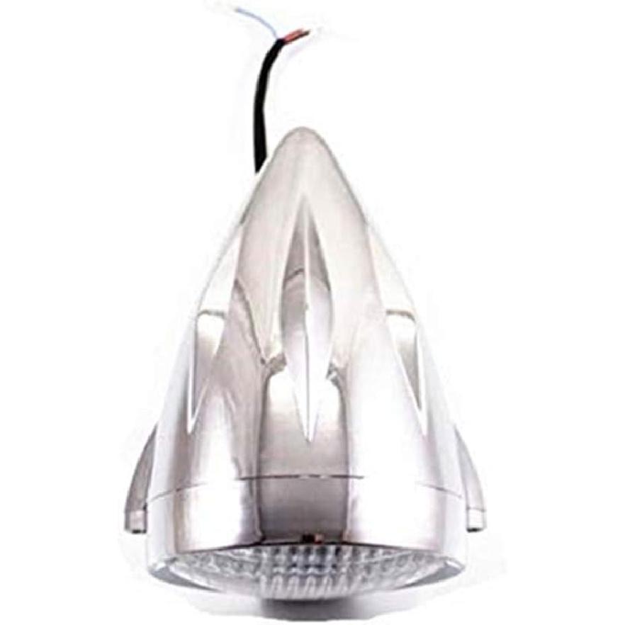 Motorcycle Headlight Motocross H4 LED Angel Eye Retro Headlight Lamp Scooter Offroad Cafe Racer Cruiser Chopper Touring (Chrome)