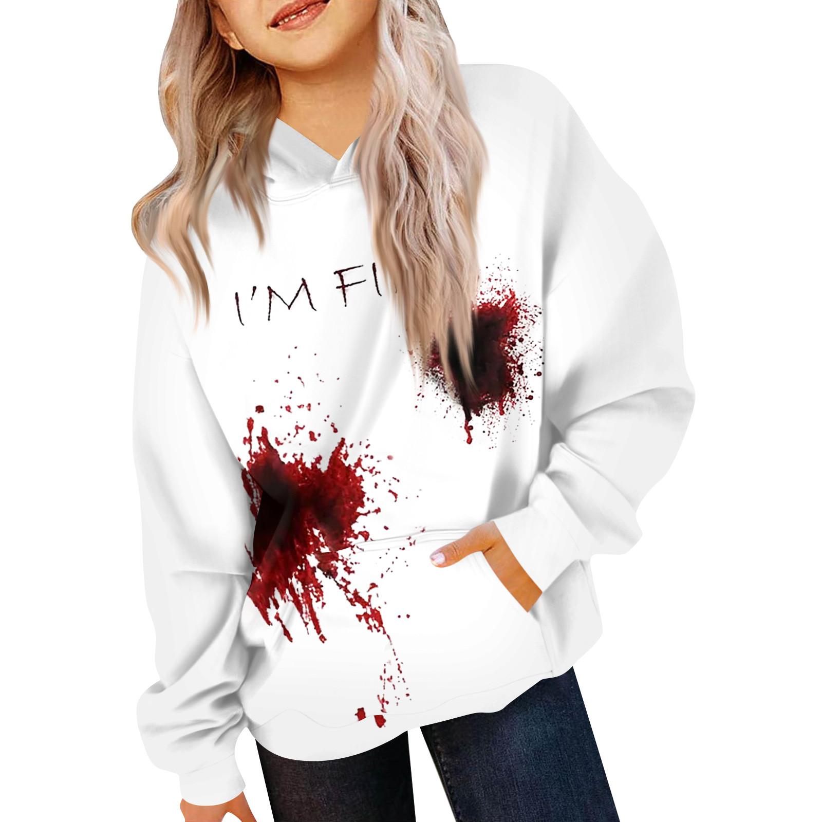 

Детская толстовка с длинным рукавом, повседневная толстовка с капюшоном, удобная, свободная, легкая детская толстовка 150 белый