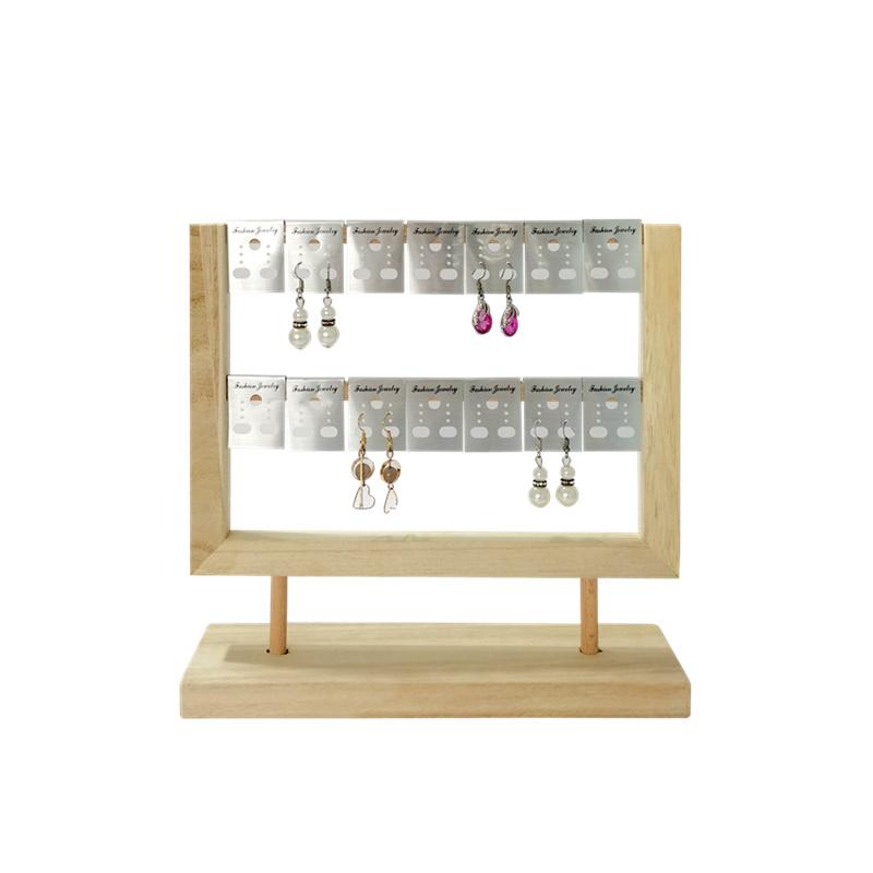Solid Wood Multi-layer Jewelry Display Stand Earring Rack Earring Piece Matching Display Stand Simple Jewelry Storage Prop