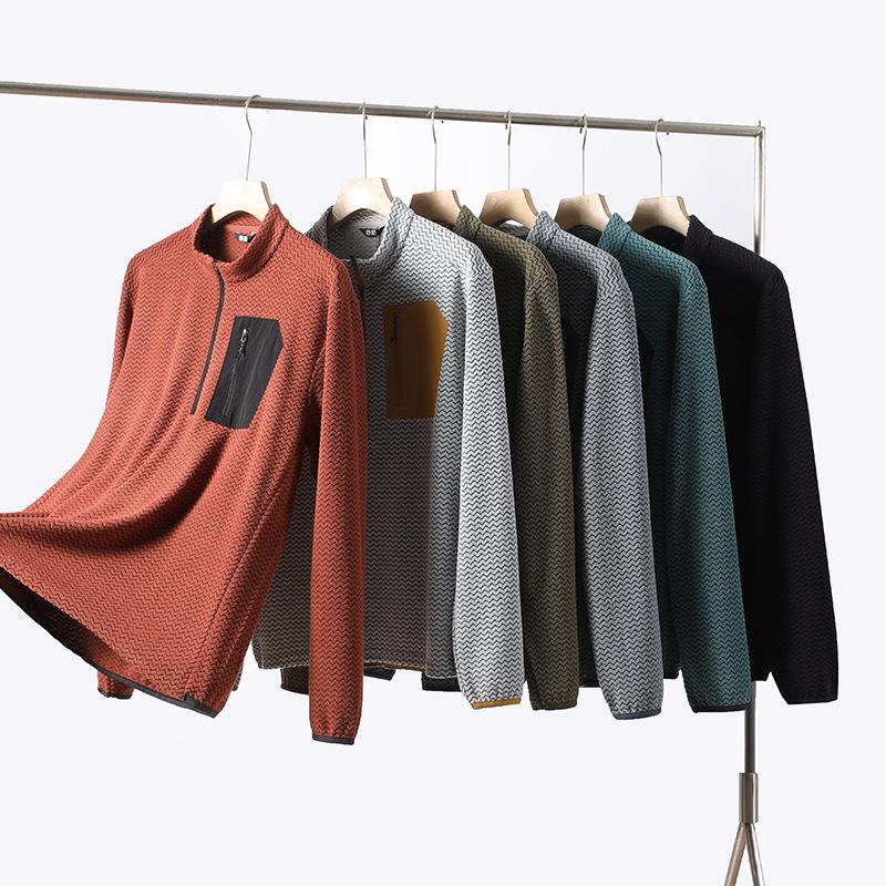 Unisex Mountain Fleece Jacket: Velvet-Lined Hoodie, Long Sleeve, Stand Collar, Autumn/Winter Base Layer