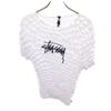 French Sleeve Popcorn Cut OSFM White Tops Women Used