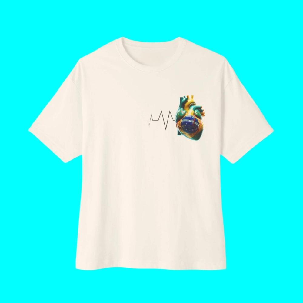 

BRAZIL Always in My Heart Graphic T Shirts Brazilian Heartbeat Corazon Latino Pride Woman Man Tshirt Unisex Streetwear 4XL