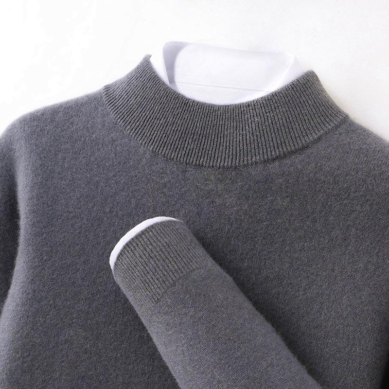 

Мужской кашемировый пуловер с полувысоким воротом - Теплый и стильный для осени/зимы XXXL for 200-210 lbs