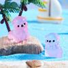 10Pcs Glowing 3D Little Otter Garden Home Decoration Luminous Mini Animals Micro Landscape Moss Diy Dollhouse Ornament