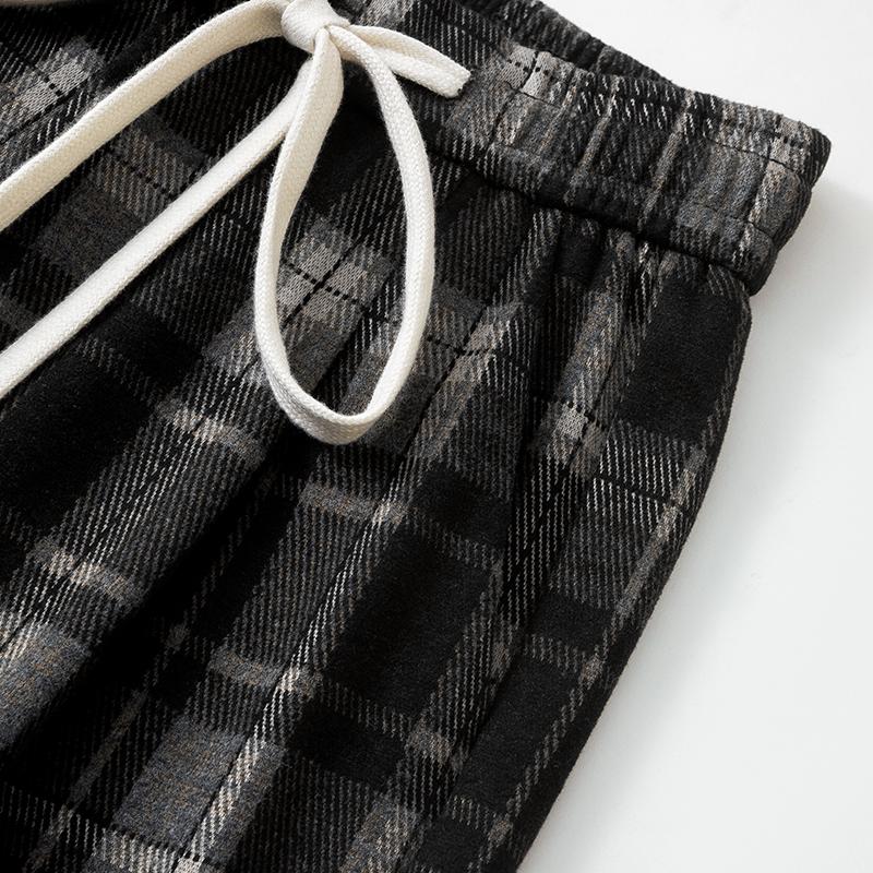 DIMANAF 2024 Autumn Long Pants Sweatpants Plaid Women Harem Elastic Waist Loose Pants New