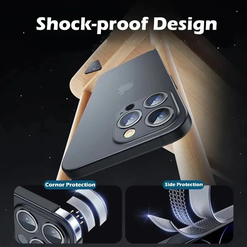 Ultra dünne klare matte PP Hartschalen-Hülle für iPhone 17 Air 17PRO 16e 17e 16 15 14 13 12 11 Pro Max Schlanke Rückabdeckung