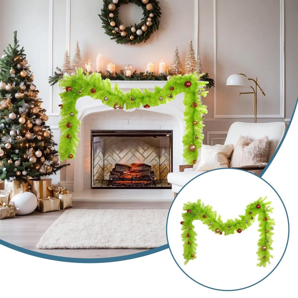 Christmas Garland Christmas Pine Wreath Decoration Decorative Artificial Pine Garland For Window Indoor Table Outdoor Railing