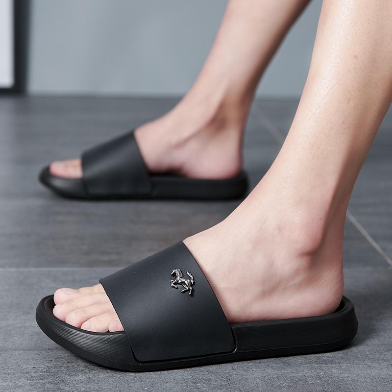 Men's Slippers Summer Non-Slip Casual Sandals Platform House Shoes Indoor Bathroom Slides Outdoor Casual Beach Shoes Flip-flop