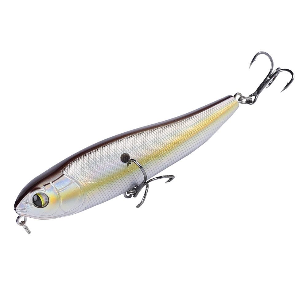 10cm 14.5g Topwater Pencil Fishing Lure – 3D Eyes, Rattle Beads, Floating | Realistic Bait for Bass in Russian Lakes, Rivers & Reservoirs