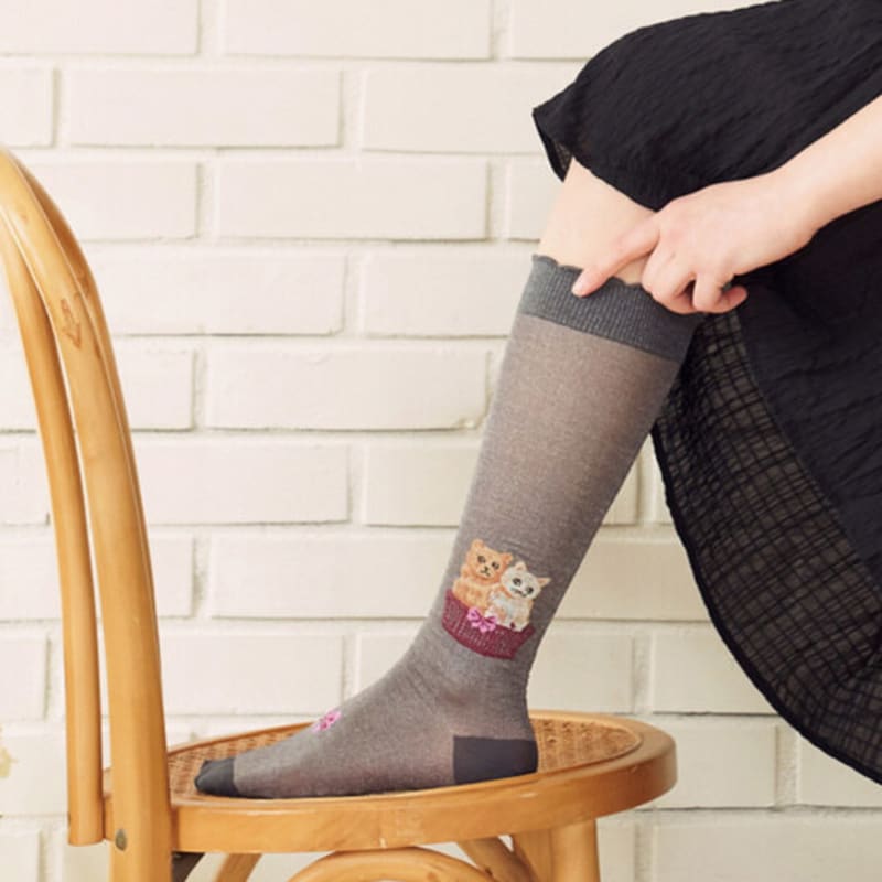 SOCKS APPEAL NAT hoher Schnitt Glitzer Kätzchen