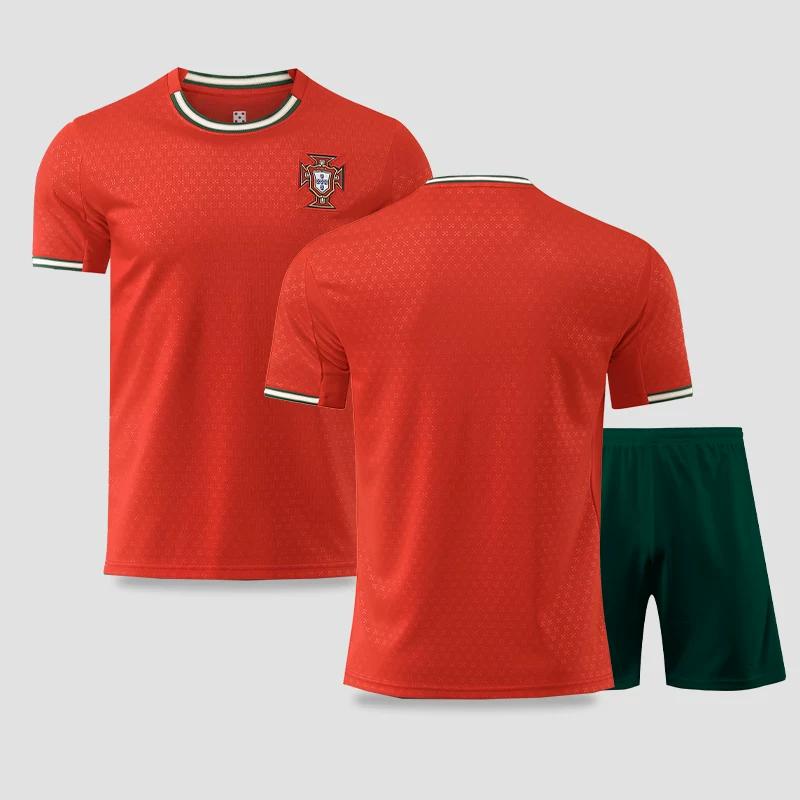 2025 Portugal Home Jersey Red with Team Badge 20