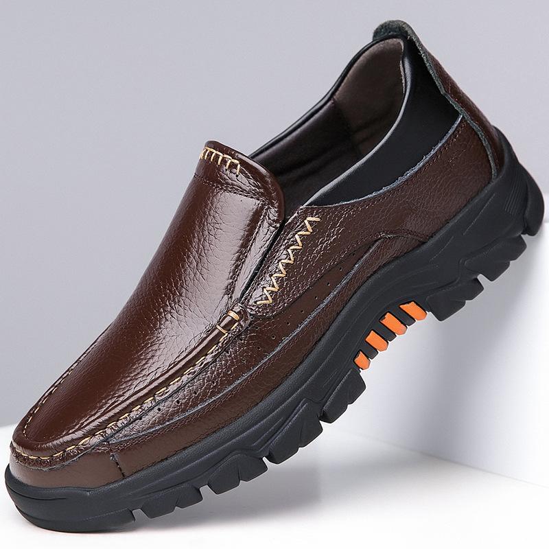 FashionBritish Platform Leather Shoes for Men Fashion Casual Men Driving Shoes Spring Autumn Designer Solid Color Light Loafers Male