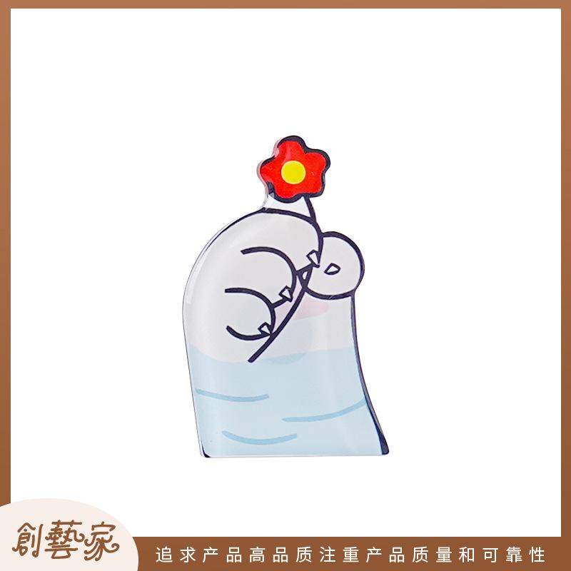 DIY new product simple and cute wind multi-functional suction needle threading device fabric sewing tool magnet refrigerator sticker