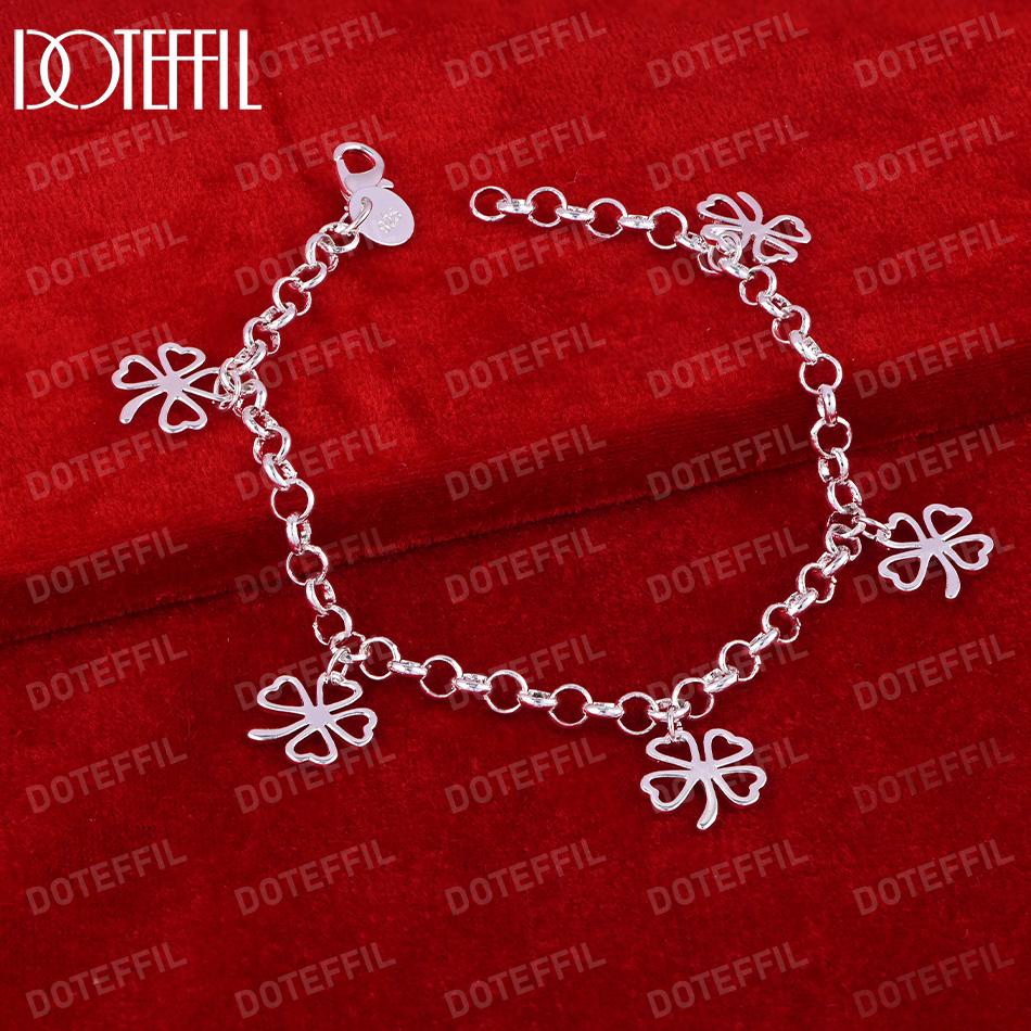 925 argint sterling trifoi pandantiv flori lant bratara bijuterii nunta la moda