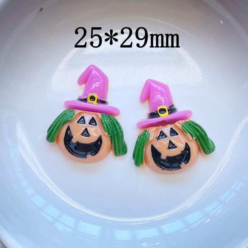 10Pcs New Cute Hand Drawn Halloween Series Flat Back Resin Cabochons Scrapbooking DIY Jewelry Craft Decoration Accessorie