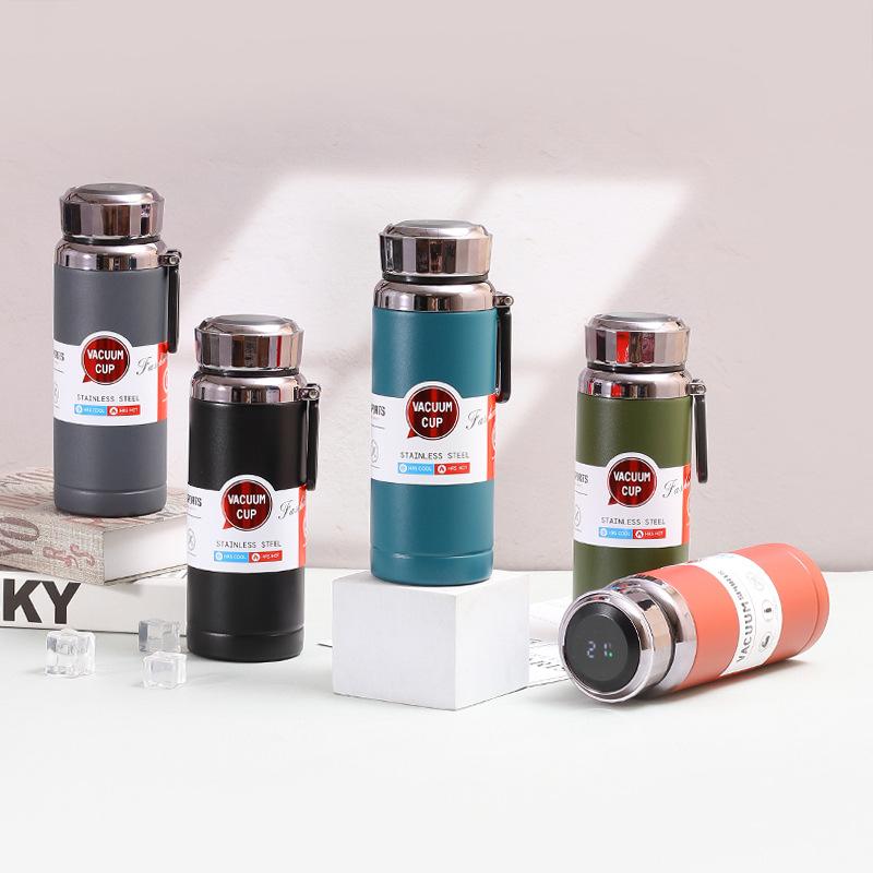 Stainless Steel Insulated Cup Business Sling Cup Handy Car Portable Large Capacity Display Warm Water Cup