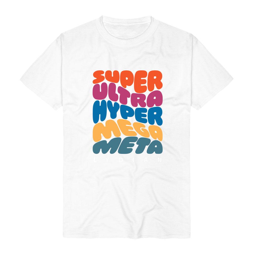 70er Jahre Psychedelische Blasen Schriftart Jacob Collier Mehrfarbig gestuft Kontrast Retro Streetwear Weich Bequem reine Baumwolle Damen Herren
