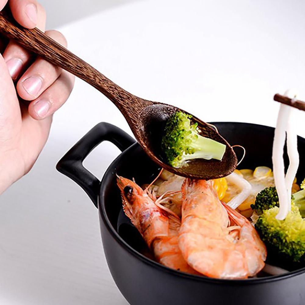 Kitchen Tools Cooking Utensils Dessert Flatware Soup Spoons Coffee Spoon Tea Spoon Wooden Spoon