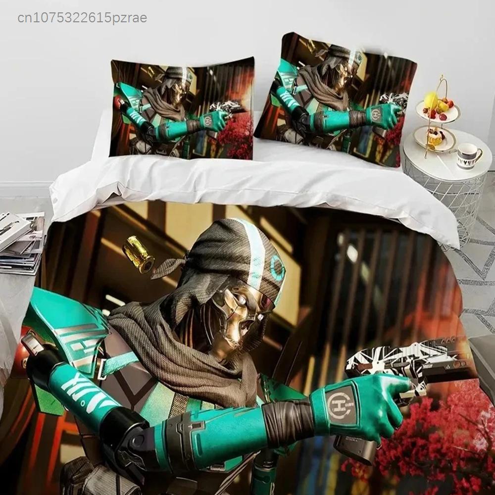 A-Apex Legends Game Gamer Cartoon Bedding Set Bedroom Soft Modern Bedspreads Comefortable Duvet Cover Quilt Cover And Pillowcase