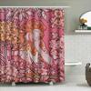 Vibrant Floral Shower Curtain Pink Bohemian Vintage Decor Home Bathroom Accessories for Adults Girls