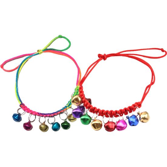 Handmade Red Rope Cat Collar with Cute Bell Fashion Lightweight Comfortable Pet Accessories