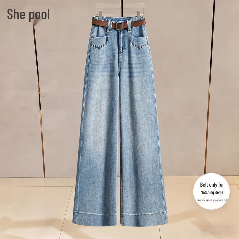 Women s High-Waist Lyocell Loose Jeans M