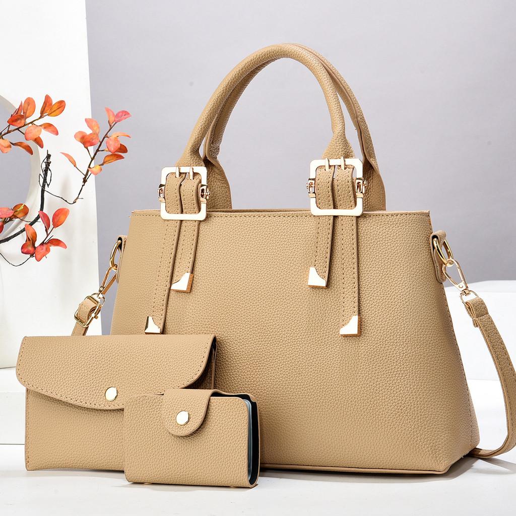 Urban Style Trendy Macaron Handbag Set With Durable Fabric And Elegant Color Selection