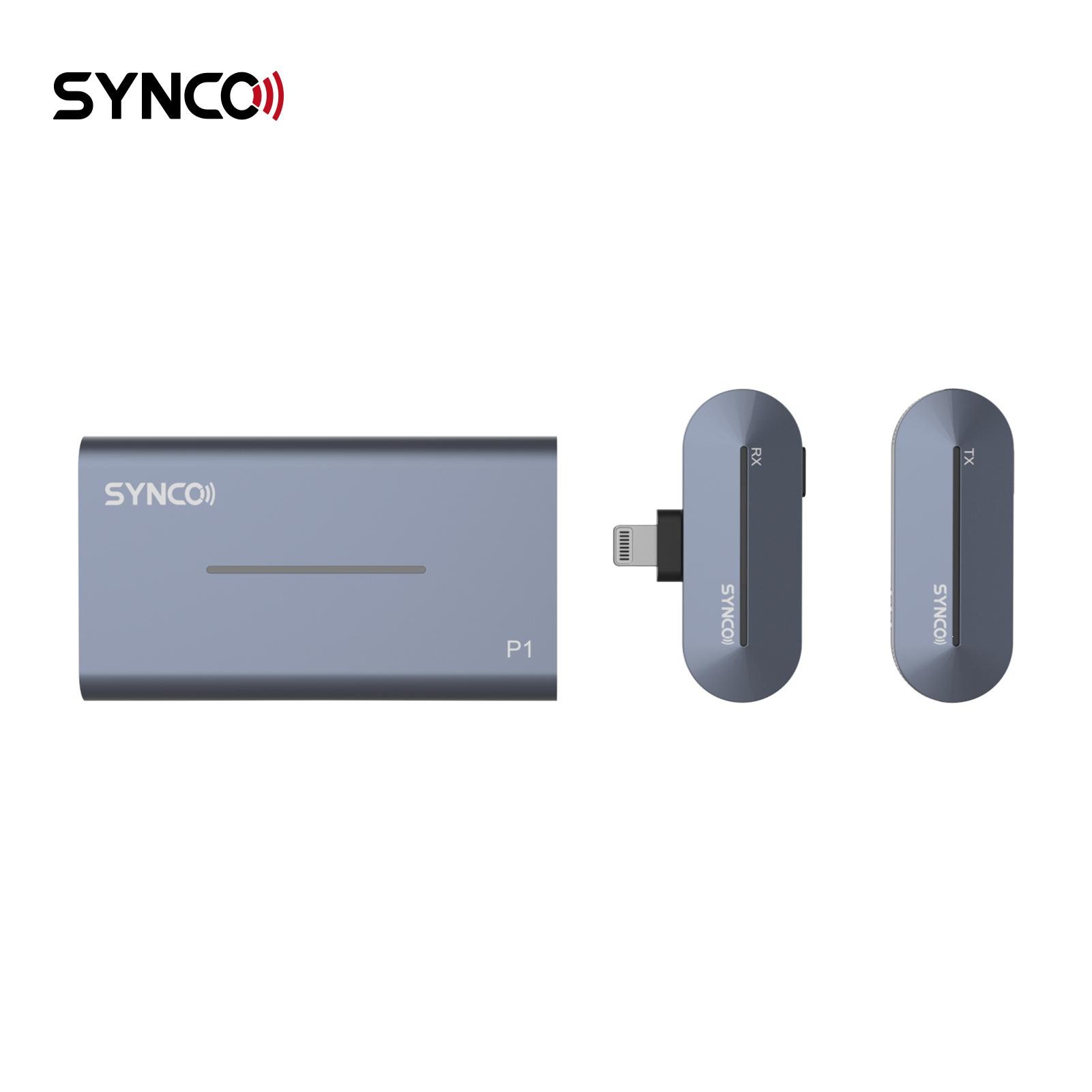 

Беспроводная микрофонная система SYNCO P1L 2.4G с передатчиком-клипсой + Мини-приемник Lightning + Type-C синий