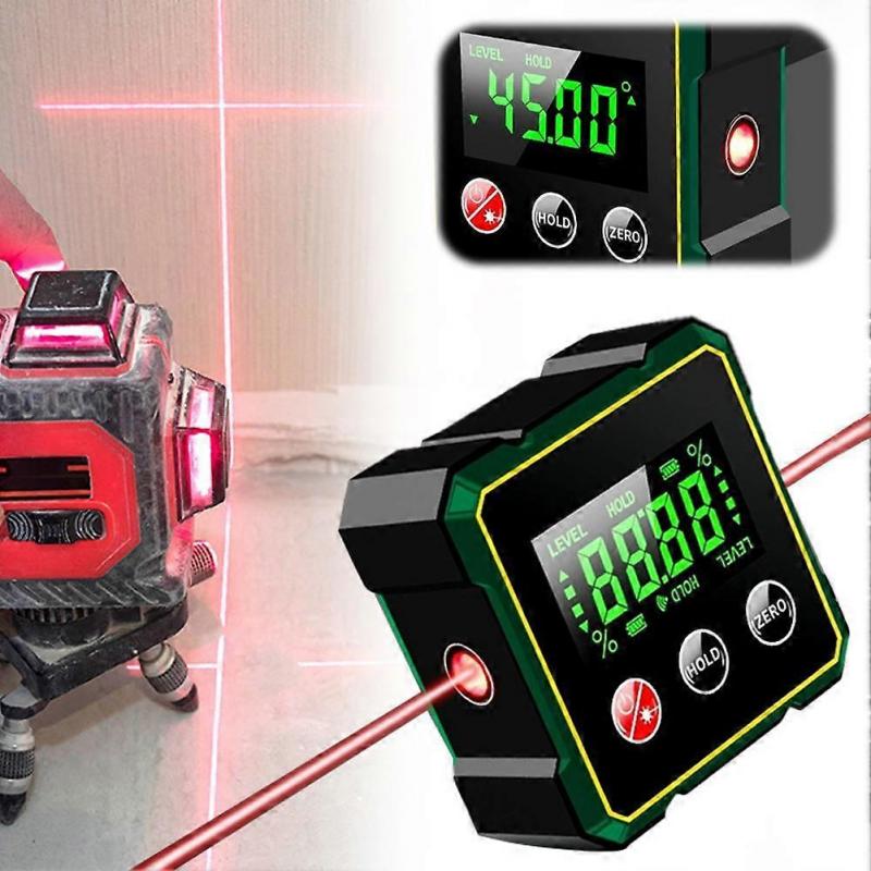 Magnetic Digital Angle Finder with 4-Sided Magnet ±0.2° Accuracy Type-C Charging for Level and Slope Measurement