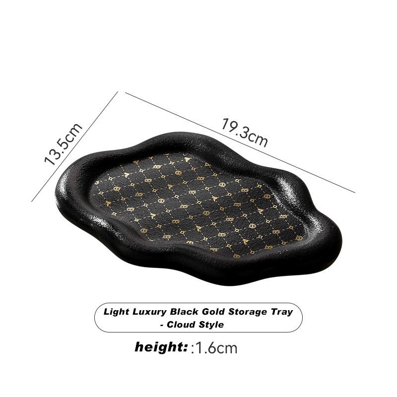 

Silver Plated Ceramic Tray Internet Famous Photo Props Ceramic Jewelry Ornaments Storage Display Tray