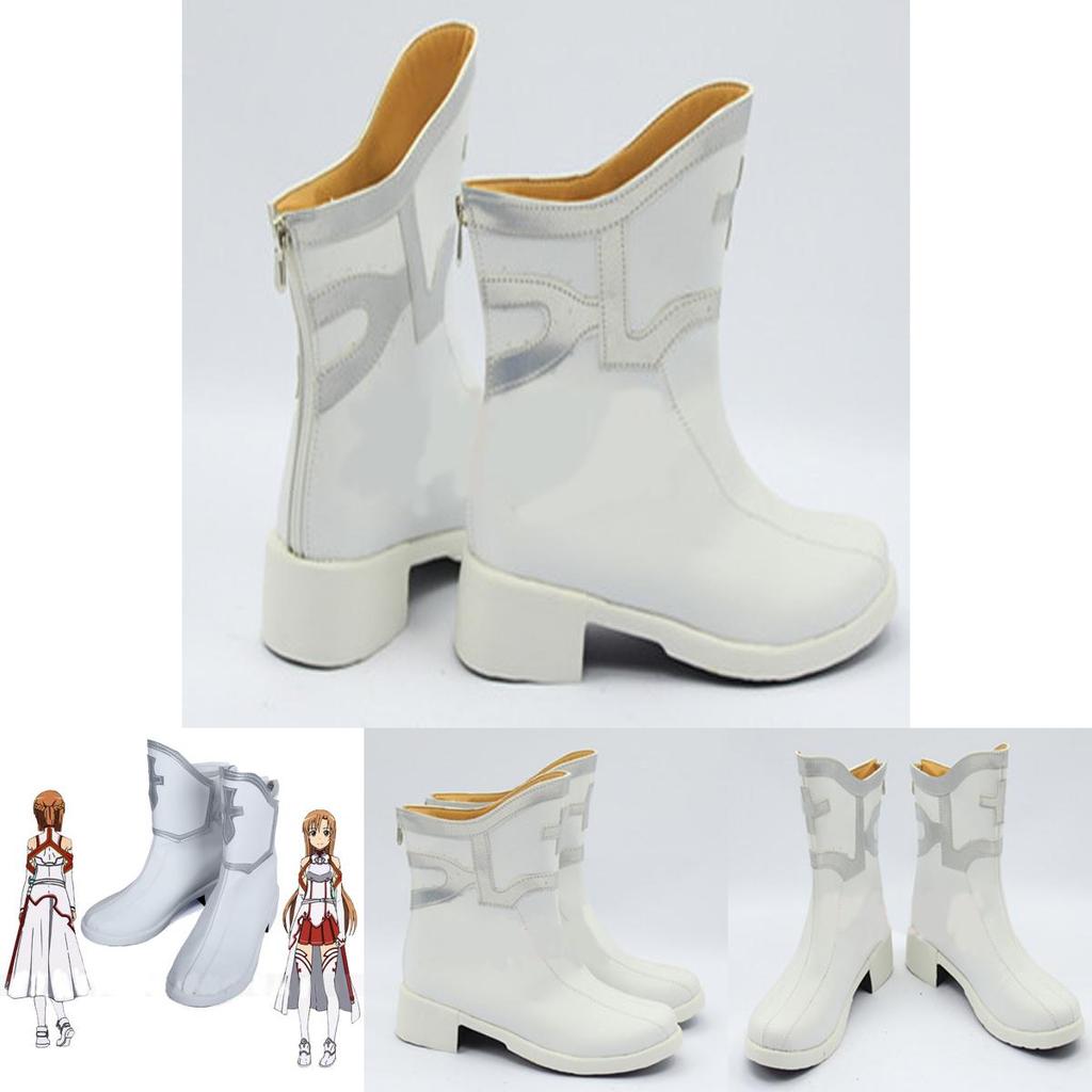 Maßgeschneiderte Sword Art Online Asuna Yuuki Anime Cosplay Stiefel für Damen in Premium-Qualität