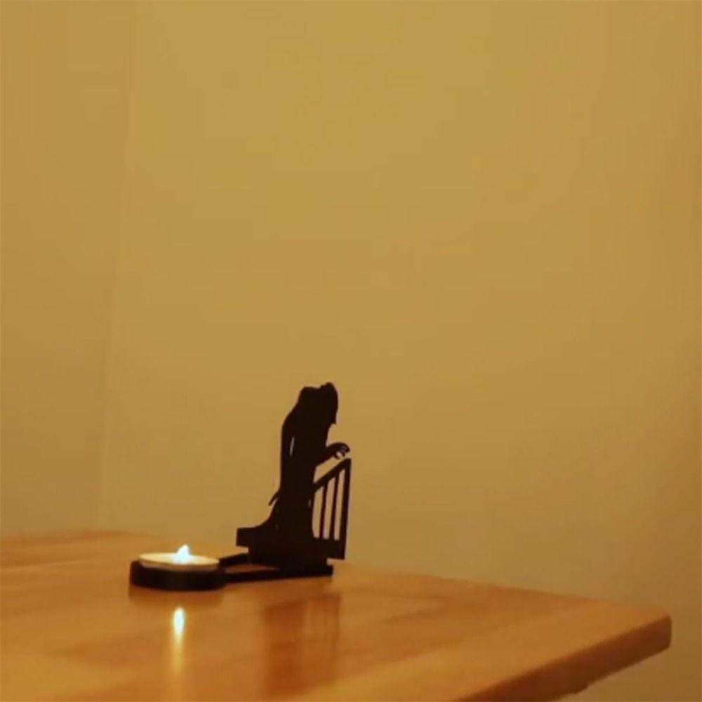Funny Shadow Projector Candle Stand Black Candle Holder Shadow Projectors Candlestick Holders