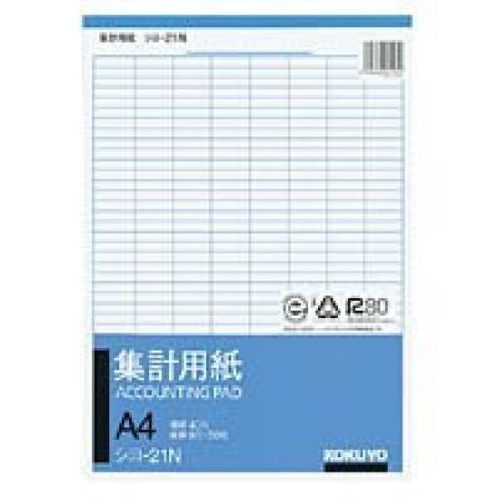 

KOKUYO Бумага для подсчета А4 вертикальный тип 8 столбцов 40 строк 50 листов 10 книг