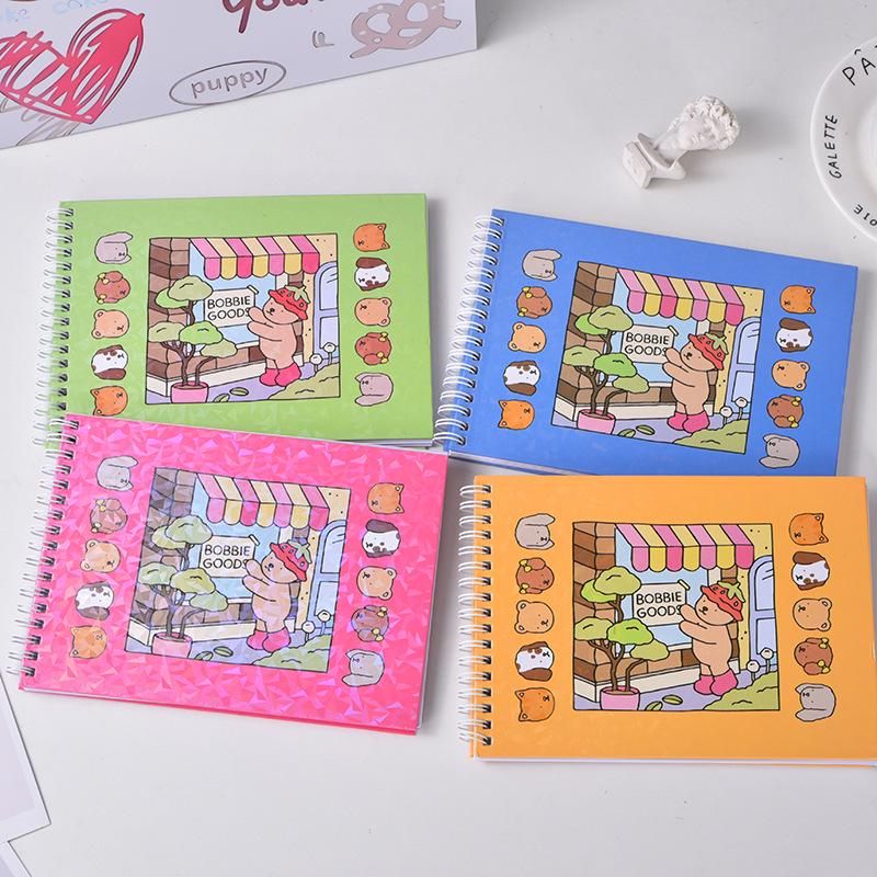 In-Stock Bobbie Goods A5 Hardcover Spiral-Bound Coloring Book for Children