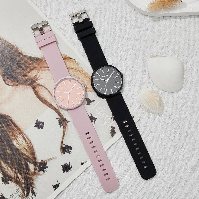 Candy Color Silicone Watch Student Simple High Sense Quartz Watch Waterproof Dopamine Watch
